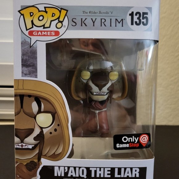 The Elder Scrolls V Skyrim M’aiq The Liar GameStop Exclusive Funko Pop - Picture 1 of 10